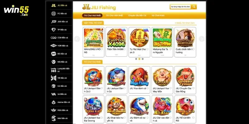 Giao diện sảnh bắn cá Win55 với độ phân giải 4K sắc nét trên thiết bị di động.