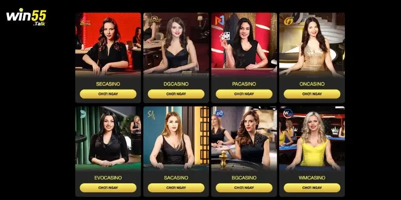 Giao diện sảnh cược Win55 tối ưu hóa cho trải nghiệm người dùng