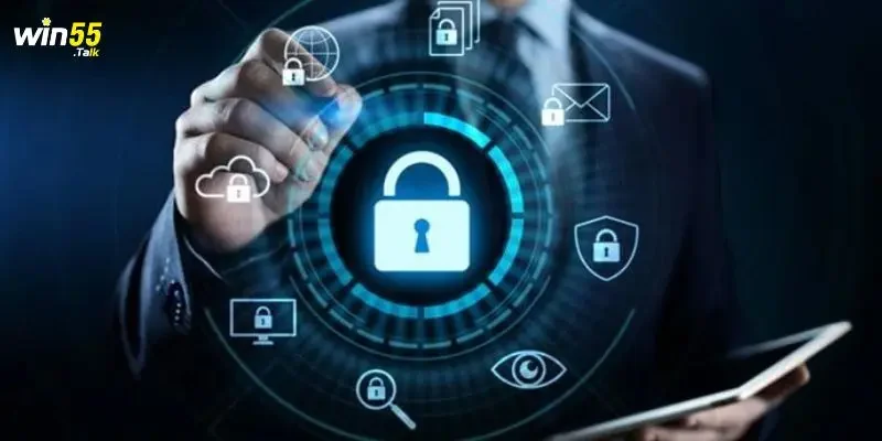 Giao diện cài đặt bảo mật 2FA và quản lý quyền riêng tư trên App Win55