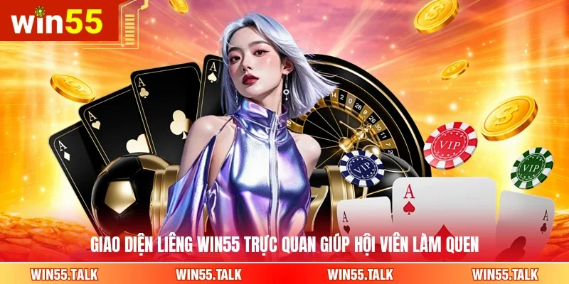 Giao diện Liêng WIN55 trực quan giúp hội viên làm quen