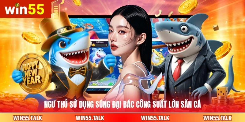 Ngư thủ sử dụng súng đại bác công suất lớn săn cá