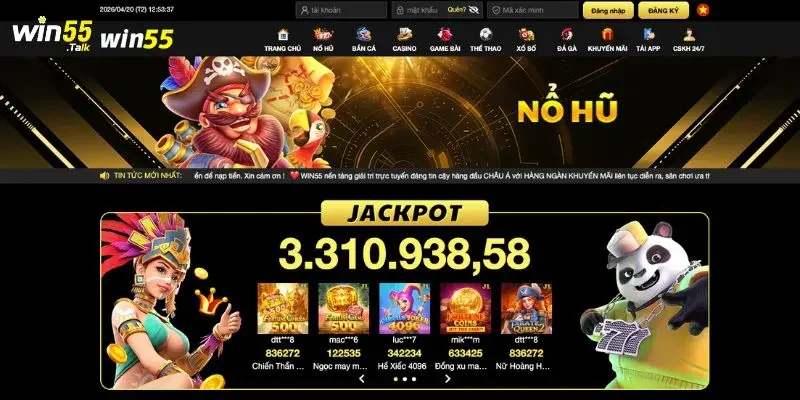  Khám phá thư viện trò chơi Nổ hũ Win55
