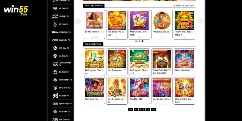 Thống kê tỉ lệ RTP thực tế của các sảnh game tại Win55