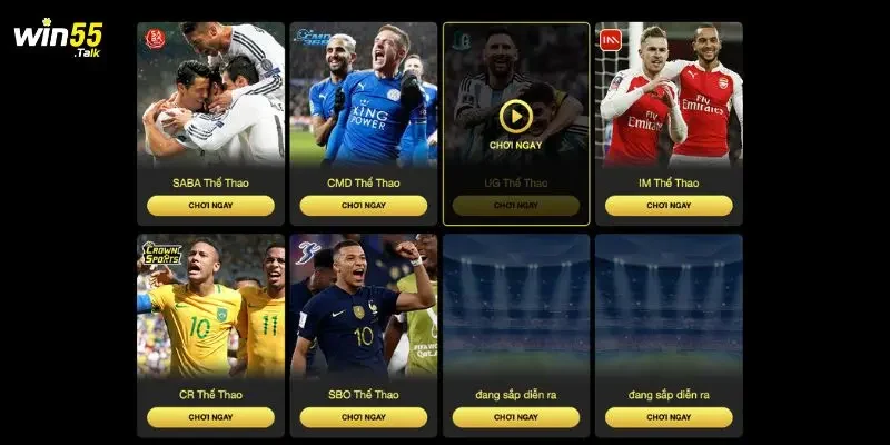 Giao diện trực quan của sảnh cược Saba Sports tại Win55