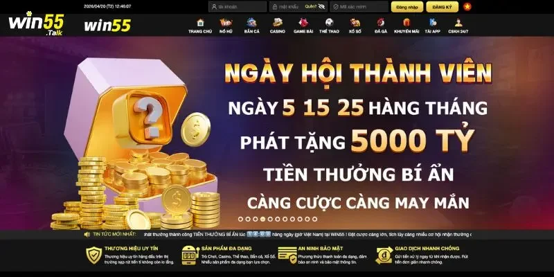 Quy trình giao dịch nạp rút tiền an toàn qua mã OTP tại Win55